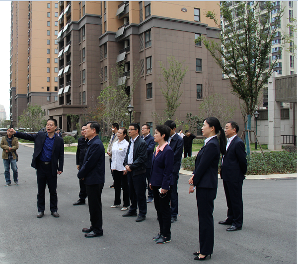 住房和城鄉(xiāng)建設(shè)部副部長(zhǎng)倪虹一行到徽鹽地產(chǎn)六安項(xiàng)目參觀調(diào)研